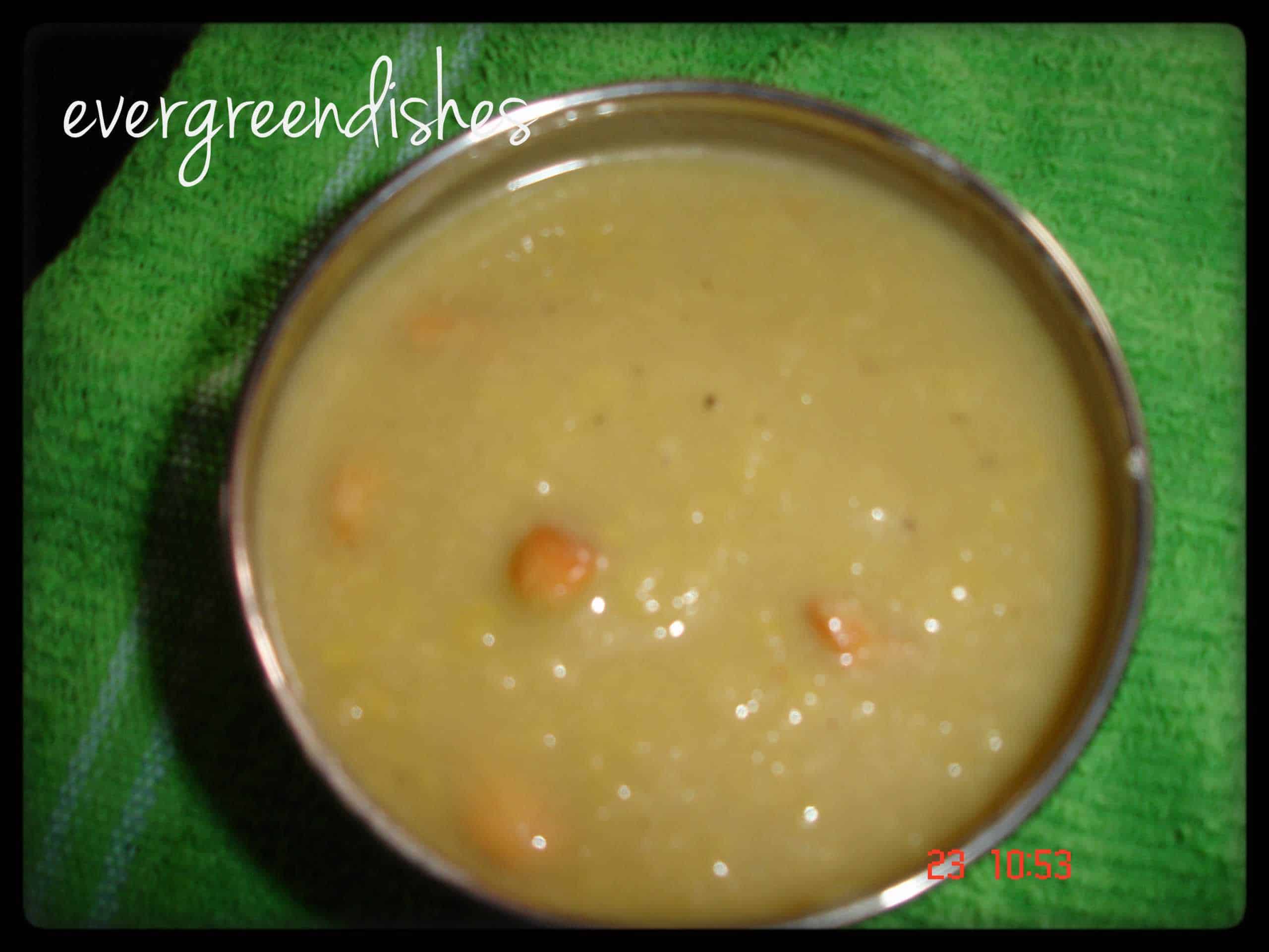 Moongdal Payasa or Kheer