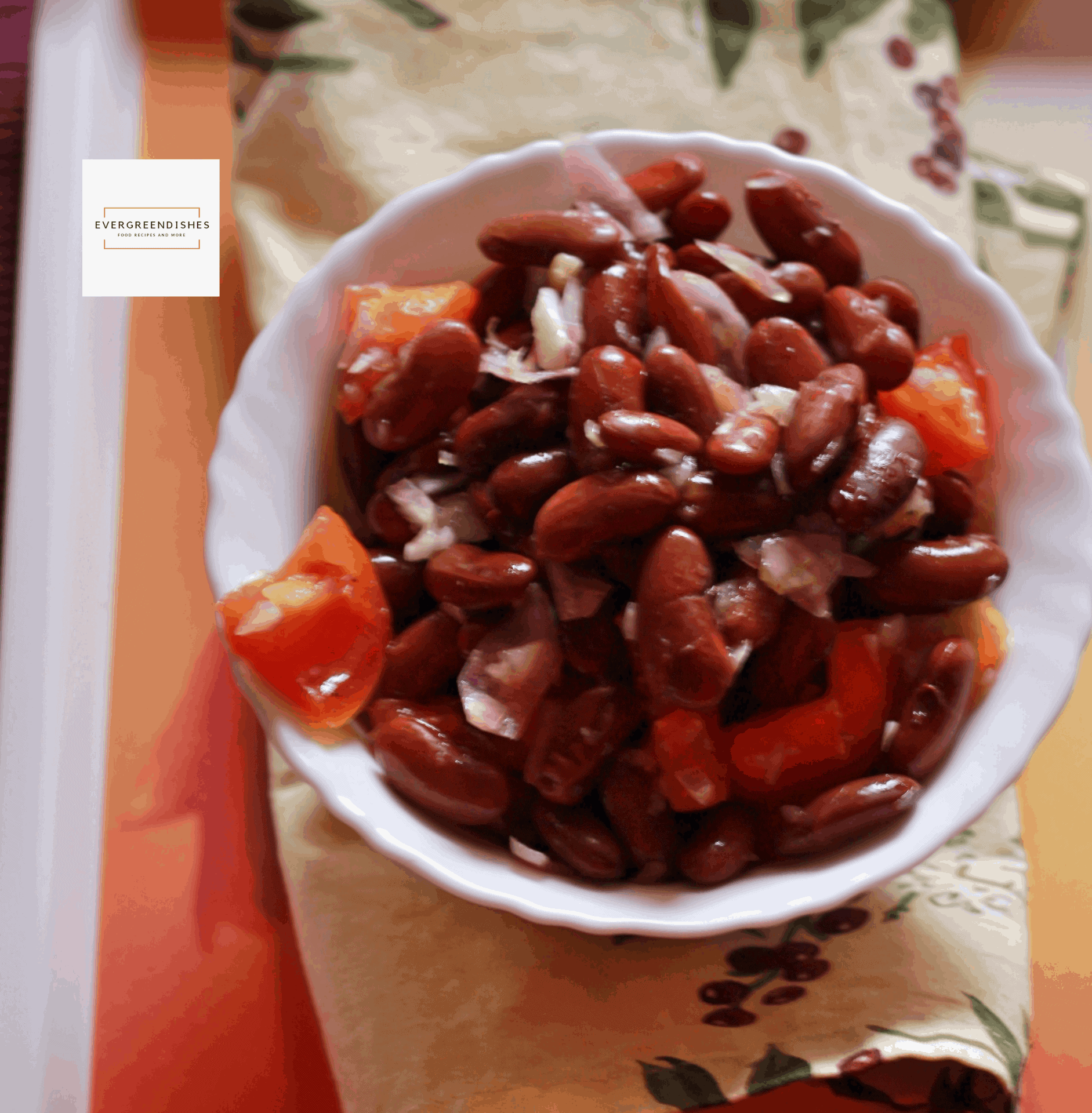 Healthy kidney bean salad