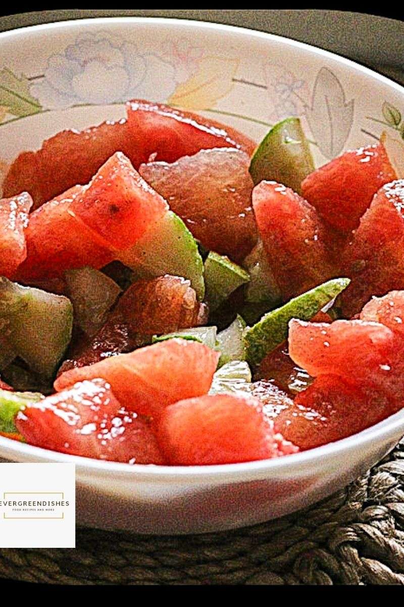 Watermelon and cucumber salad