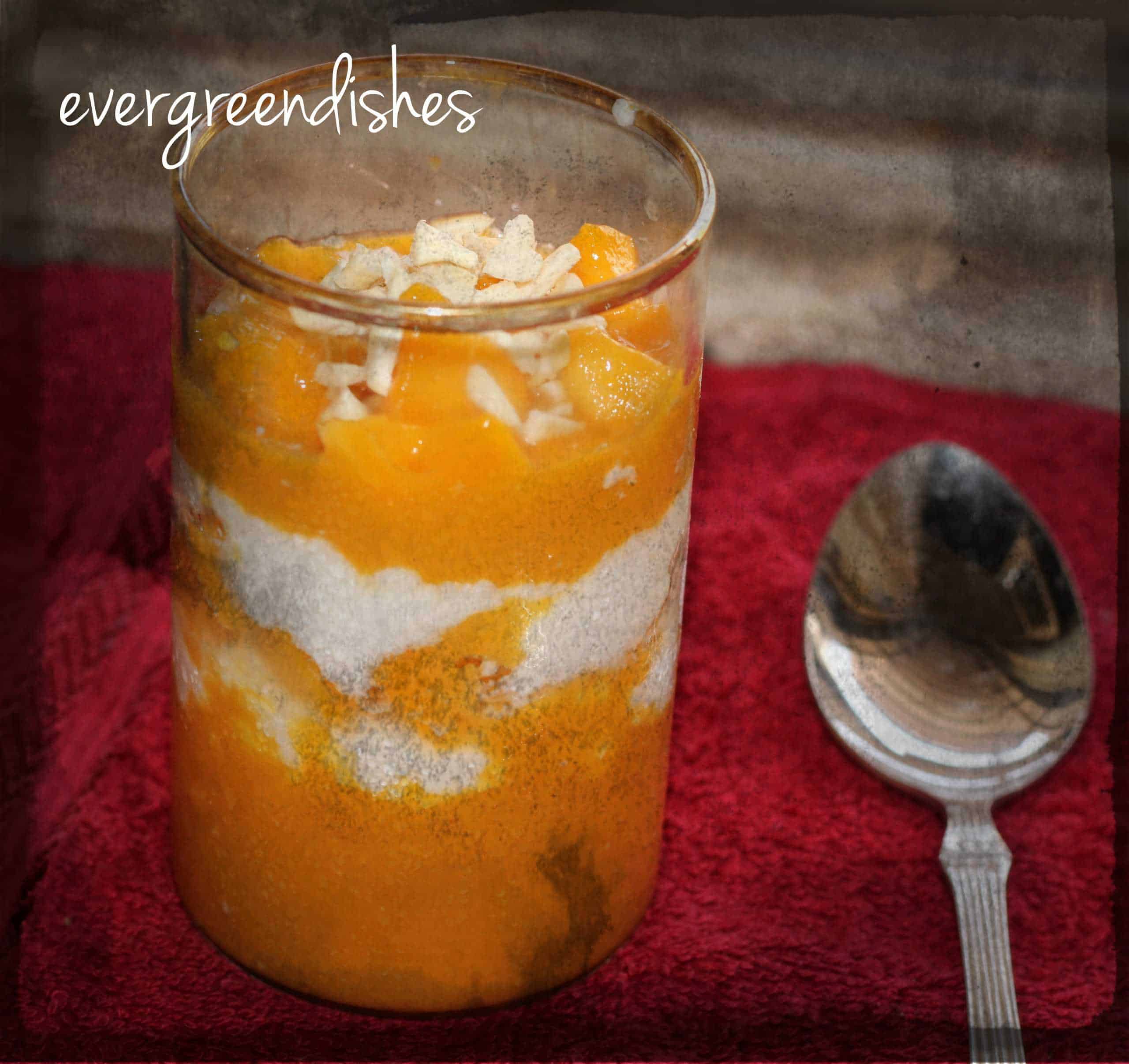 Mango parfait guilt free dessert