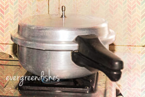 rice being cooked