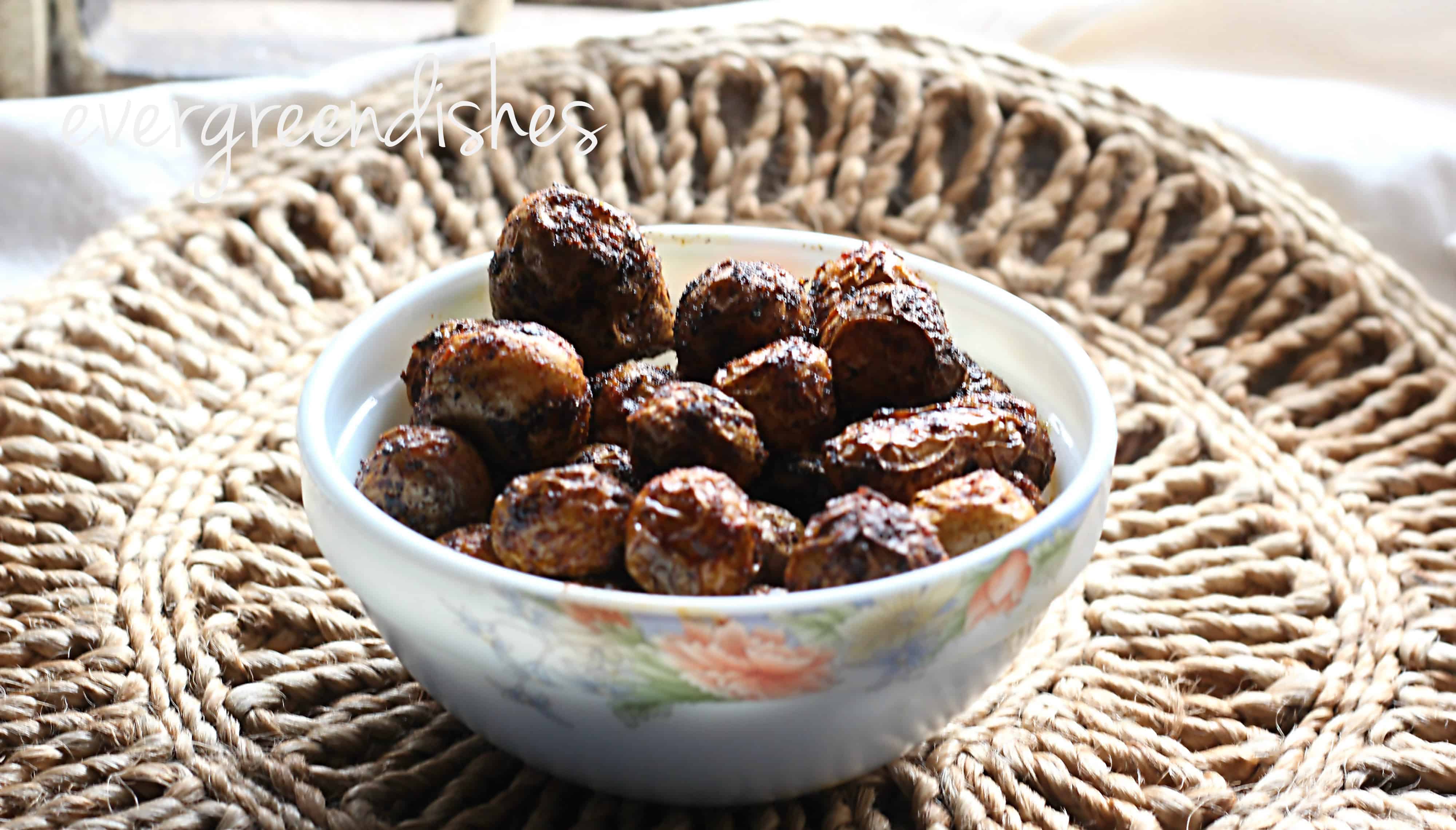 Grilled baby potatoes