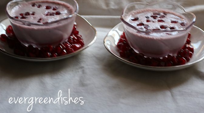Pomegranate Mousse method of vegetarian mousse