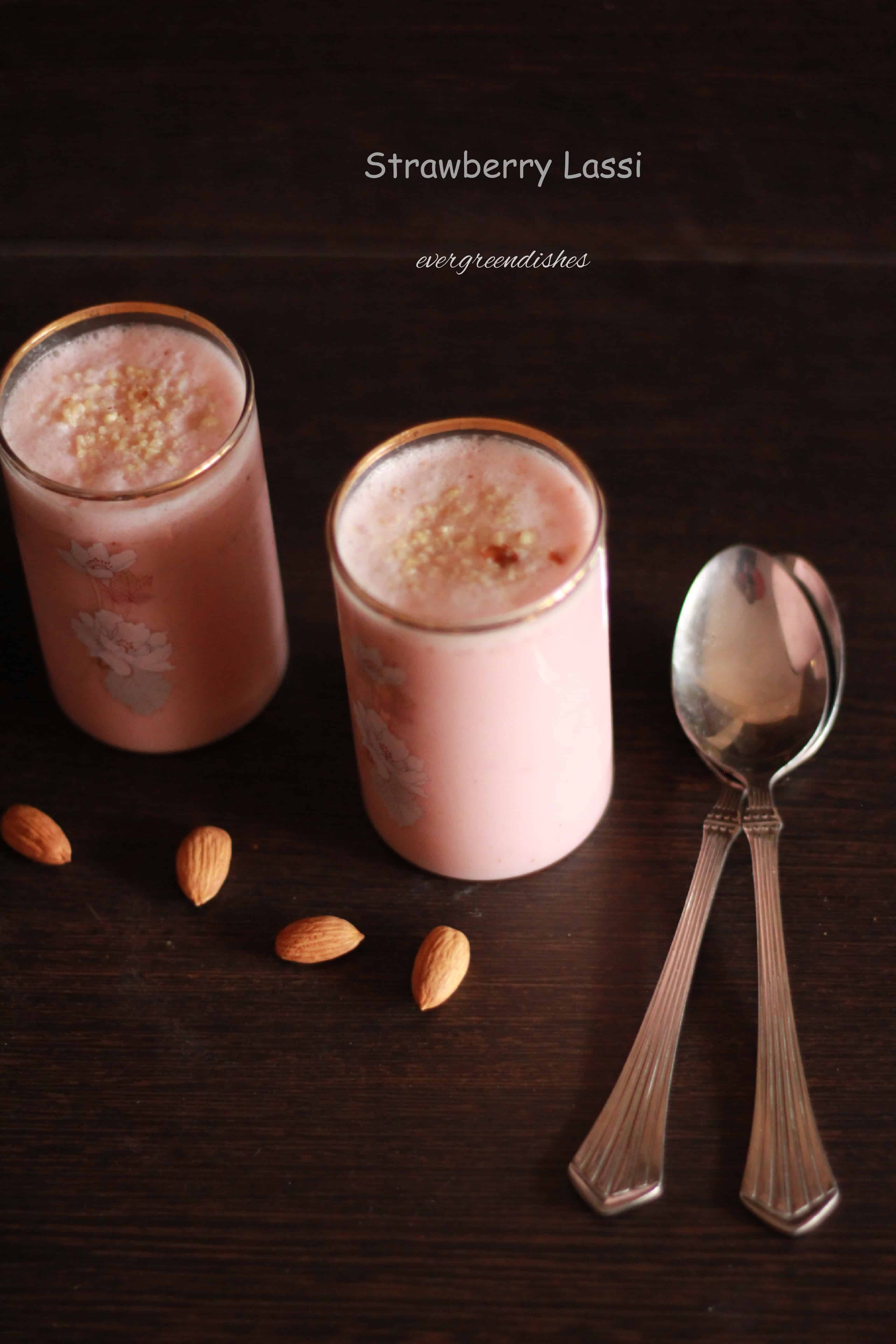 Strawberry Lassi | how to make strawberry lassi