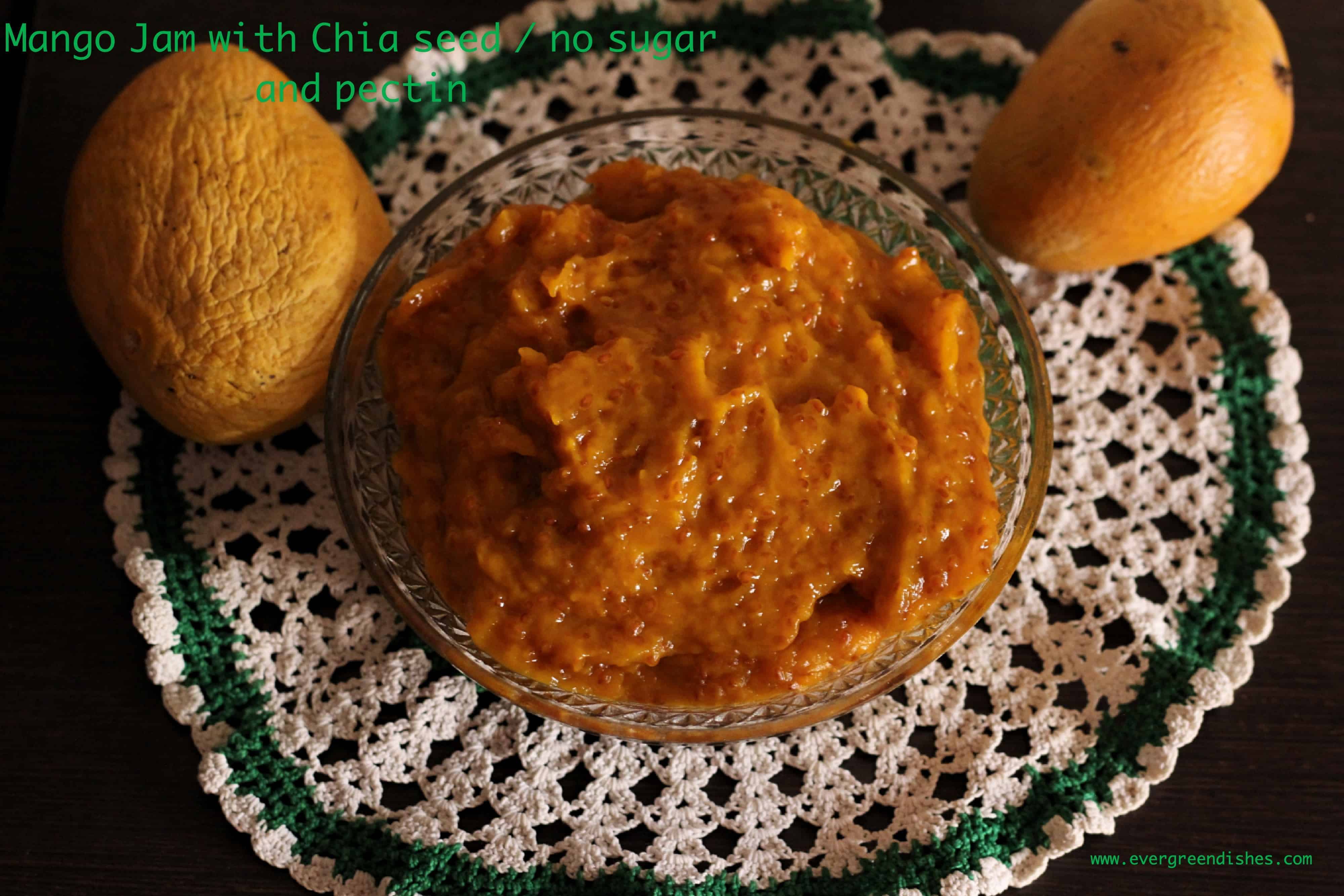 Mango Jam with Chia seed / no sugar and pectin