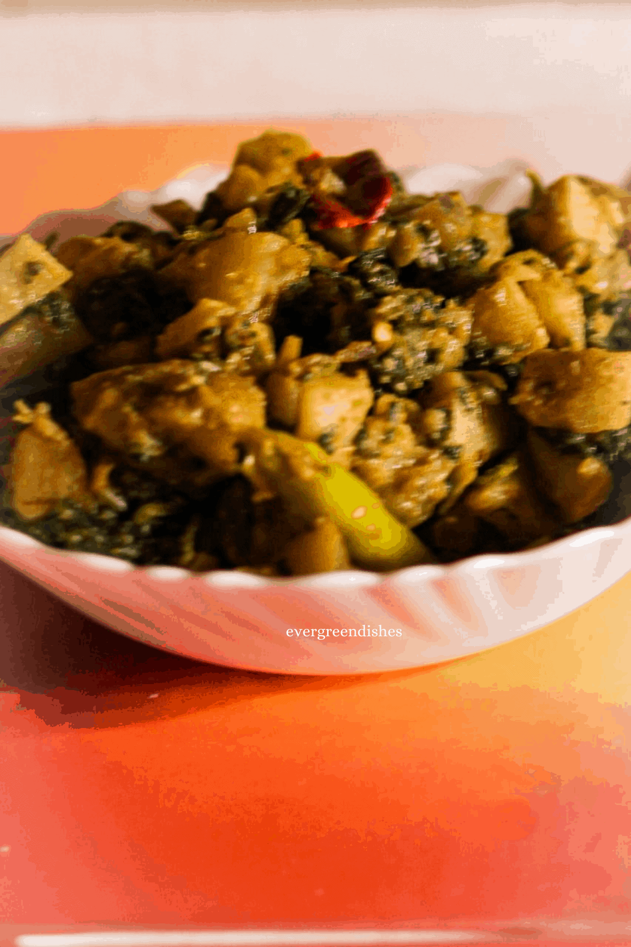 Spinach with Potato| Aloo palak sukhi sabzi